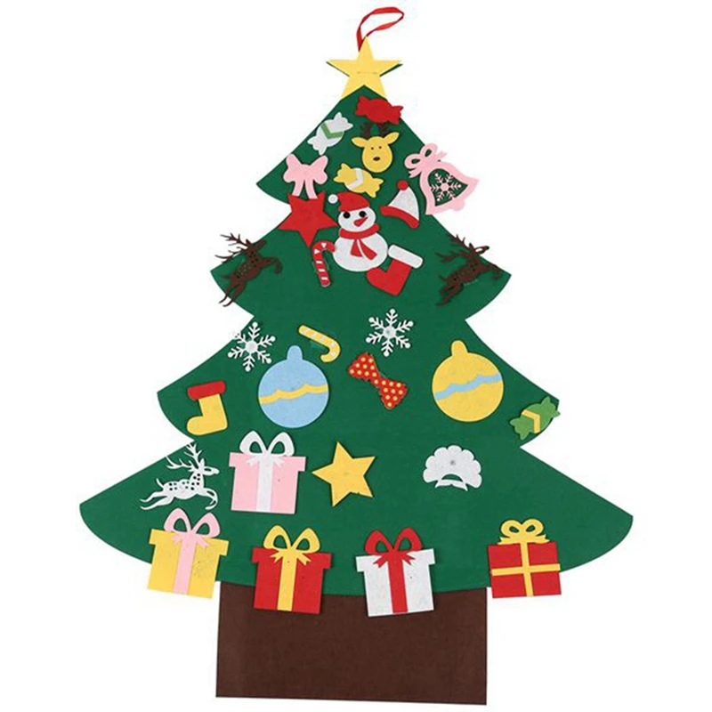 

Фетровая Рождественская елка «сделай сам», искусственное украшение для дома, рождественские подарки, новогодняя елка с Санта-Клаусом