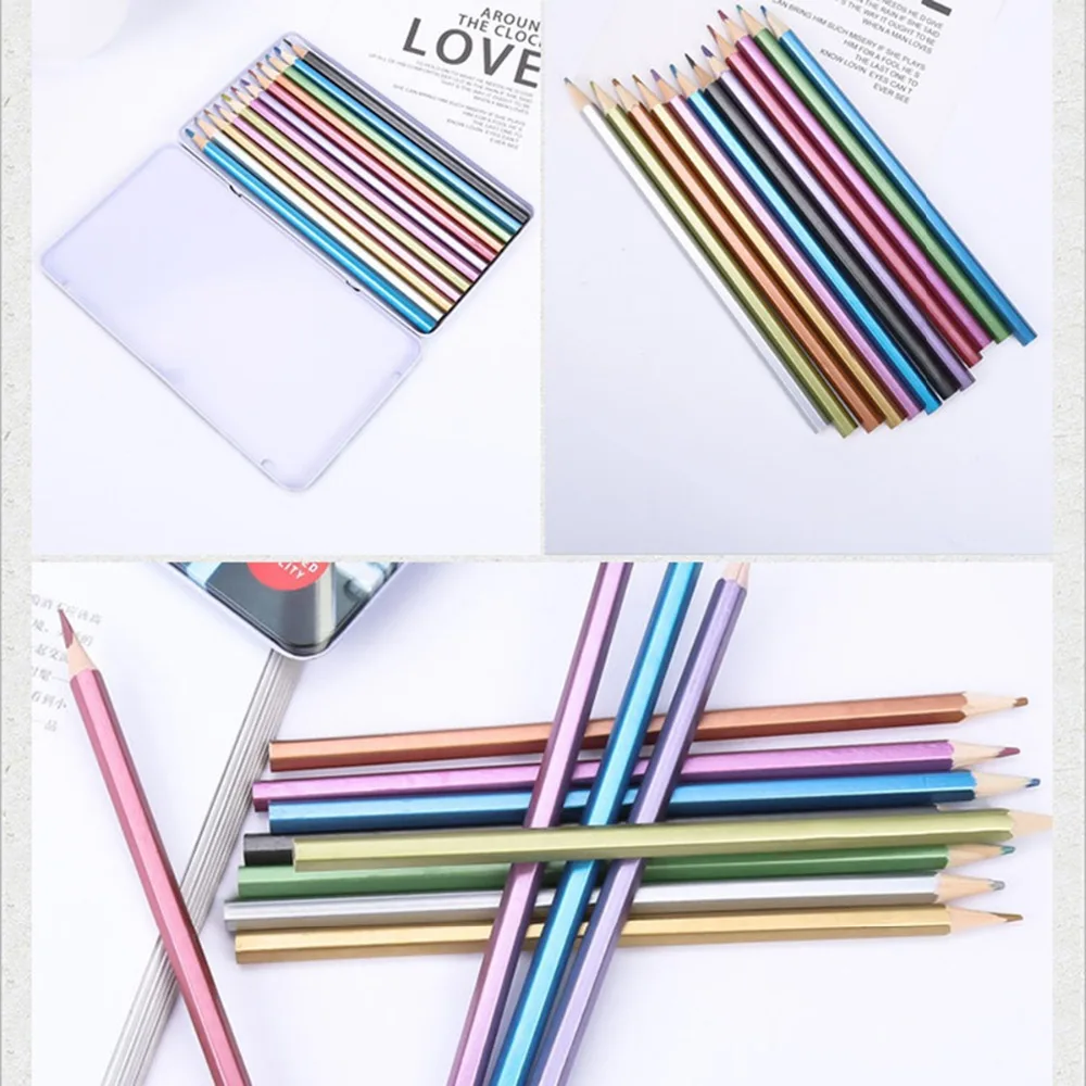 Цветные карандаши предварительно заточенные мягкие сердечники 12 Кол во для