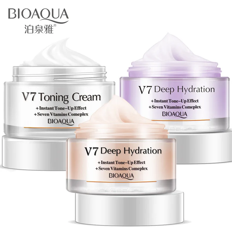 

Bioaqua V7 Seven Vitamin Day Creams Moisturizing Face Cream Deep Hydrating Anti Aging Toning Whitening Brighten Skin Care Smooth