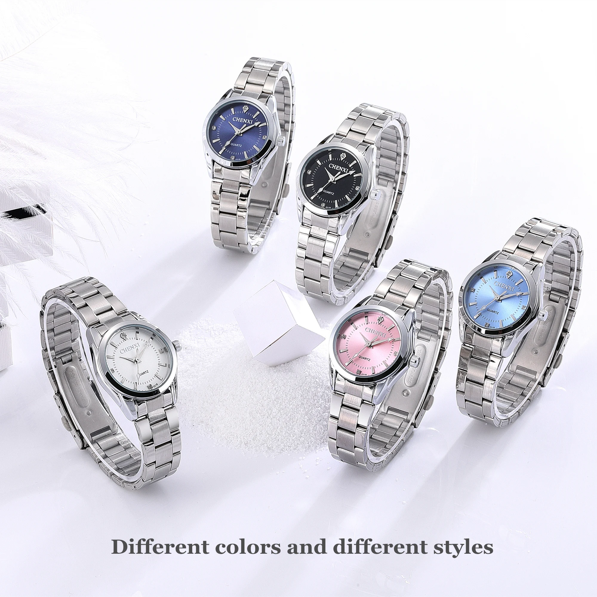 

CHENXI Luxury Colorful Quartz Watch For Women Stylish Stainless Steel Waterproof Luminous Casual Dress Ladies Wristwatch