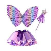 beautiful little angel five pointed star fairy stick childrens short skirt stage prop set childrens butterfly wings 269