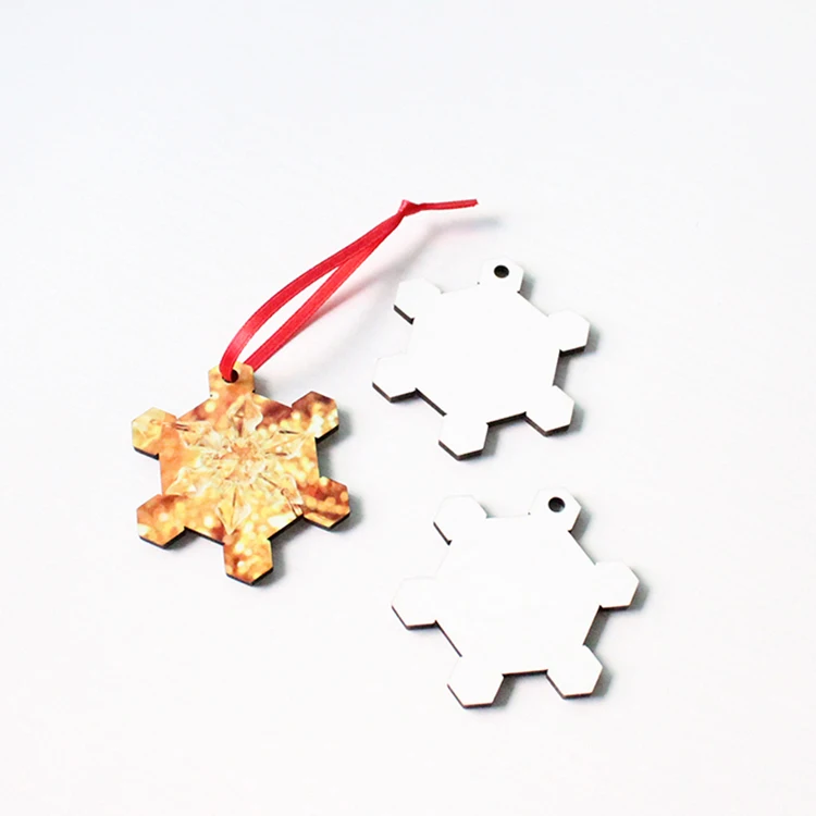 100 шт./лот сублимационная печать на рождественской елке украшение подвеска из МДФ