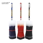 Ручка гелевая 0,35 мм, 11 шт.лот, черныесиниекрасные чернила