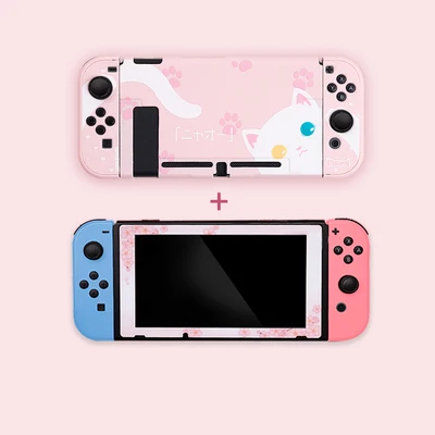 Cat Case Set A NS Switch консольная сумка, портативный жесткий чехол, чехол, сумка для переноски, сумка для хранения для nintendo Switch, аксессуары для консоли - Цвет: Cat Case Set A