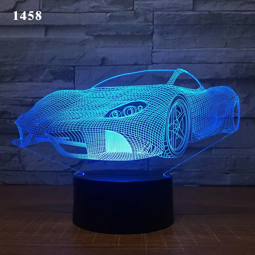Внедорожник 3 d огни подарки поделки акриловые ночные огни подарки на день рождения 7 цветов Изменение 3d Usb настольные лампы - Испускаемый цвет: 7 color change