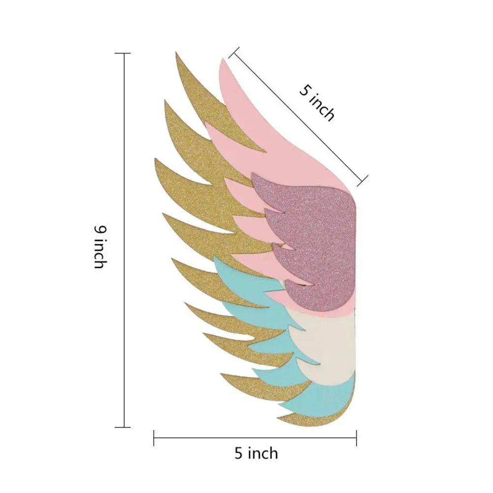 2 шт. вечерние украшения для торта топпер кекса Блестящий бумажный Топпер