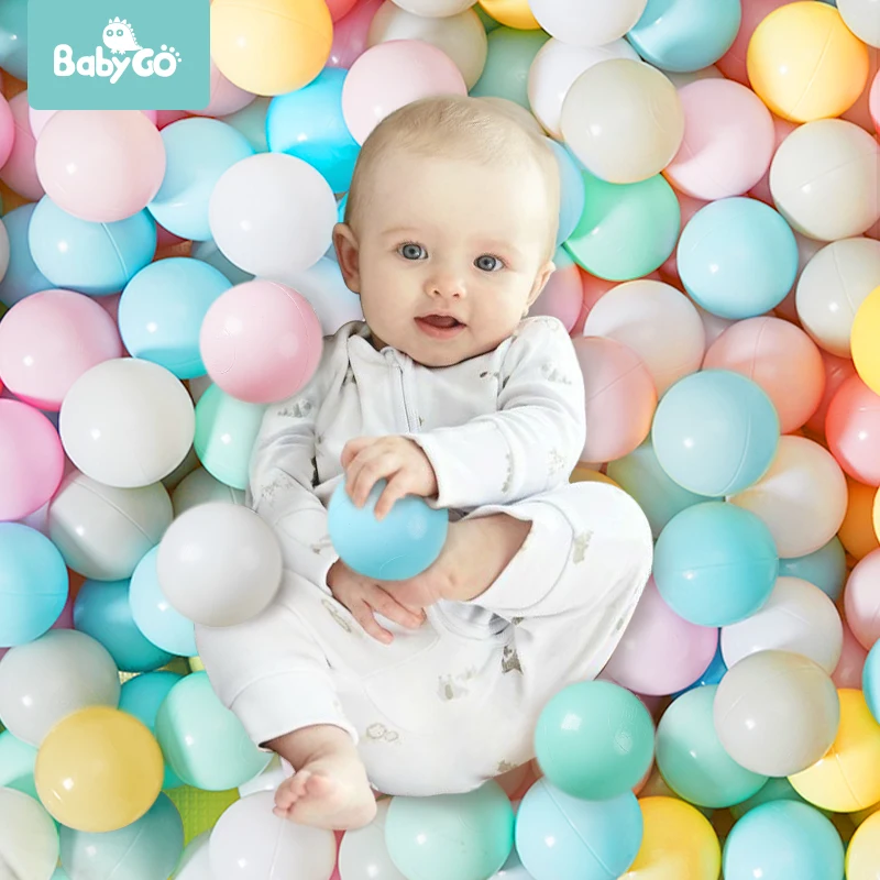 BabyGo 50 шт./лот 7 см Детские разноцветные мячи мягкие пластиковые безвкусные