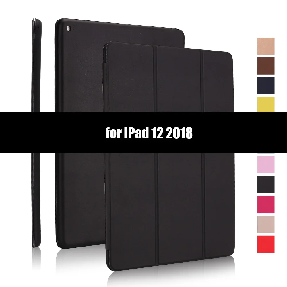 Black-2 Ультратонкий умный чехол для iPad Pro 12,9, складной чехол-книжка из искусственной кожи s для iPad Pro 12,9 Pro 11 12,9 - Цвет: Black-2
