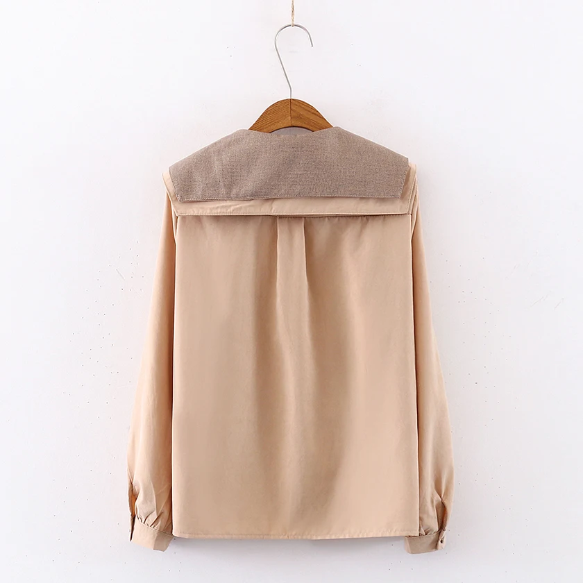 Новая женская Вельветовая однотонная блузка с длинным рукавом рубашка двойным
