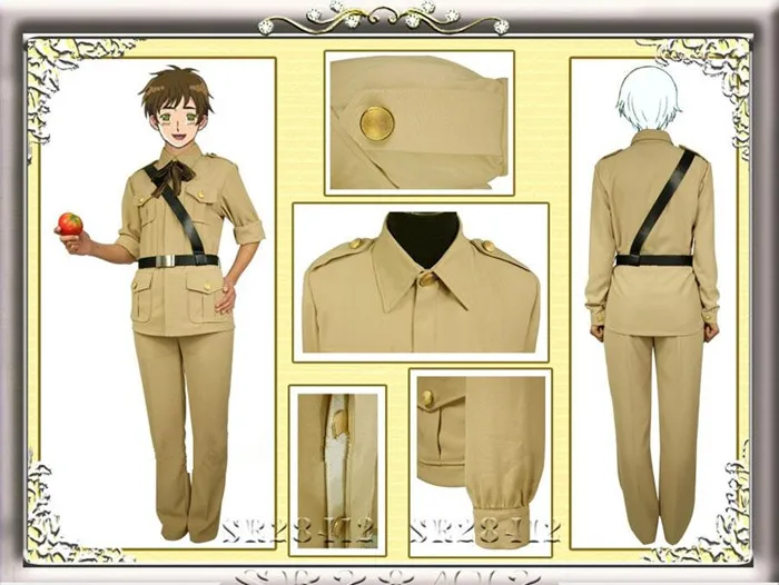 Аниме Axis Powers Hetalia испанская Военная коричневая униформа карнавальный костюм