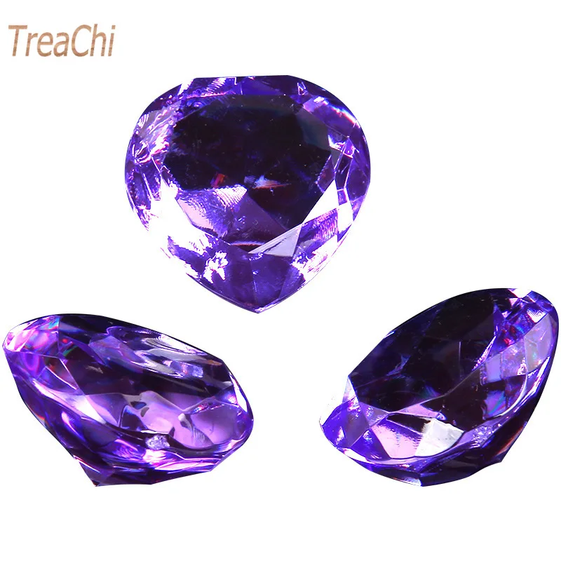 Акриловый кристалл в форме сердца драгоценный камень пластиковые аксессуары