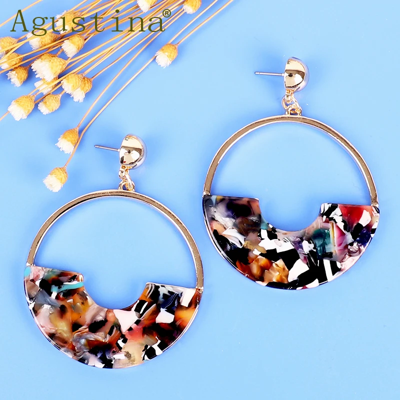 Ацетатные модные серьги ювелирные изделия женские массивные капельки панк