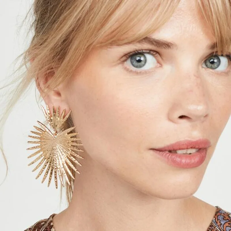 Женские винтажные серьги подвески в стиле панк большие металлические