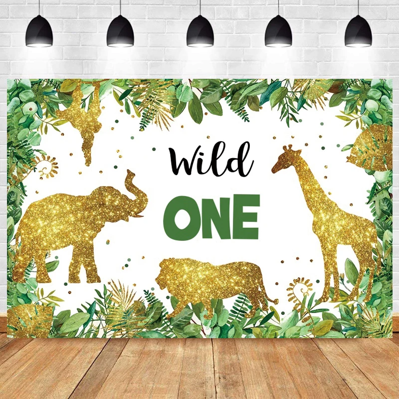 Фон для фотосъемки с изображением животных сафари дикого льва слона днем