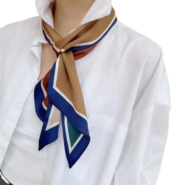 

Silk Scarf Women Shawls Wraps Fashion Small Hair Neck Hijabs Foulard Scarves Female Lady bufanda seda mujer echarpe ete soie