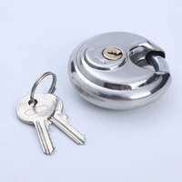 stainless steel shrouded shackle discus padlock with 2 keys pure copper lock cylinder reliablesafe for indoor outdoor