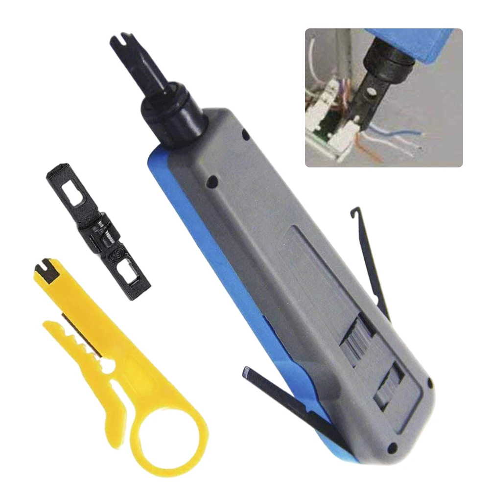 

Punch Down Impact Tool With 110/88 And 66 Slicer Impact Terminal Insertion Network Wire Punch Down Installation Cut Tools