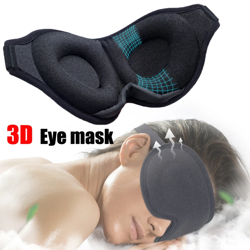 

3D Eye Mask for Sleeping Eye Cover Block Out Light Eyes Bandage Eyepatch Soft Padded Blindfold Travel Shade Cover Rest Relax Aid