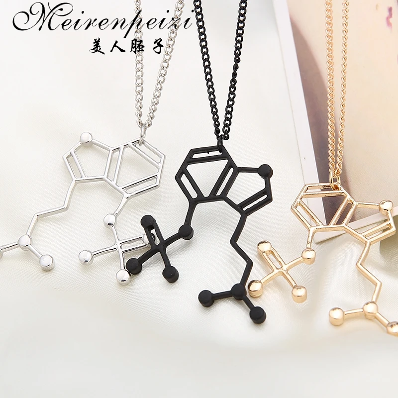 Женское ожерелье с подвеской в виде молекул | Украшения и аксессуары