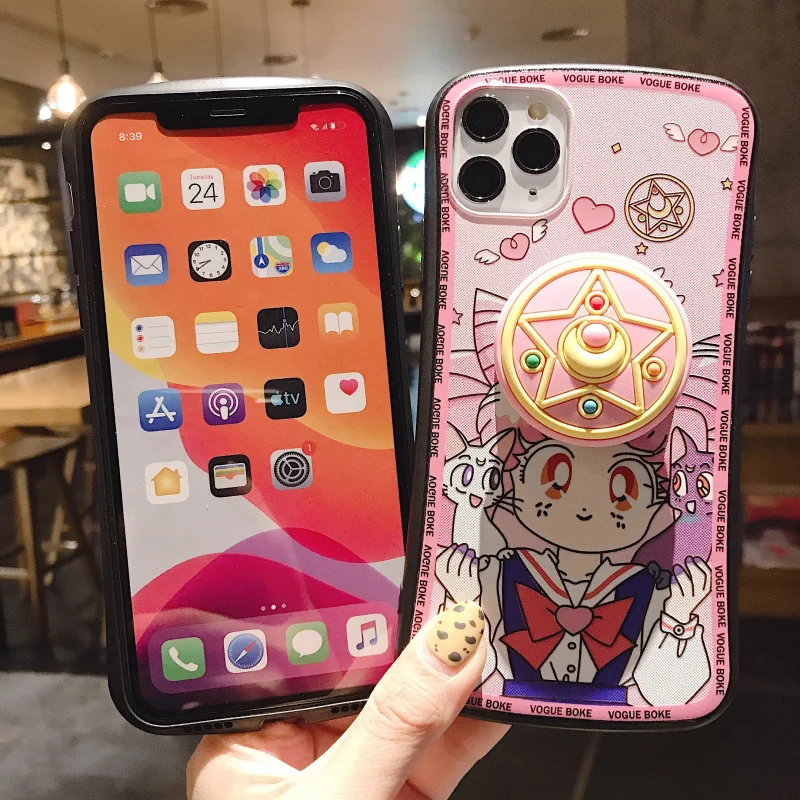 Чехол для iPhone 11Pro Max sailor moon чехол телефона с мультяшным котом X XR XS 6 6S 7P 8 plus 11pro