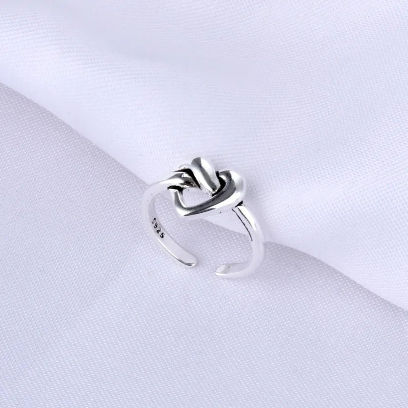 

MrZMsZ Heart-shaped Rings For Women Vintage luxurious Adjustable Open Ring Teen Girls 2021 Trendy Gift Jewelry Accessories
