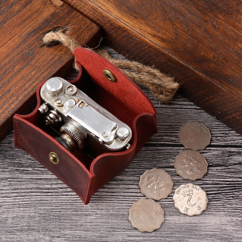 

Vintage Design Good Qualtiy Cow Leather Coin Purse Mini Small Wallet Female Real Cow Leather Individuation Men Women Coin Bag