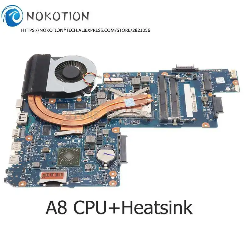 NOKOTION H000051780 H000052430 для TOSHIBA Satellite C855D L850D C850D ноутбук материнская плата Гнездо FS1 DDR3 A8