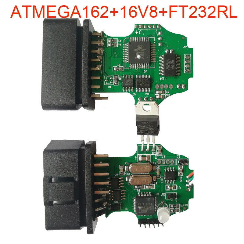 M1961 электрические тестеры общие OBDII 16Pin диагностический интерфейс 1St ATMEGA162 + 16V8 FT232RL