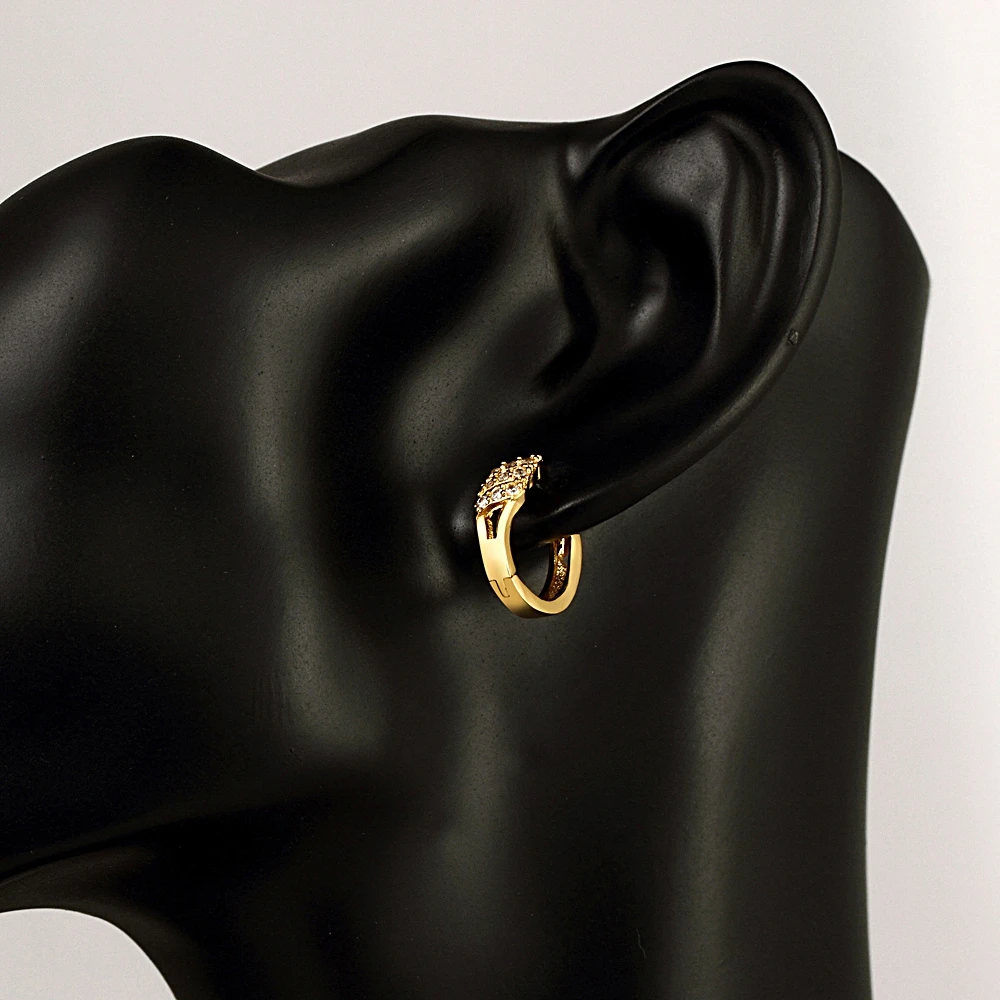 

SP029 Real 925 Sterling Silver Crystal Circle Earring For Women Making Jewelry Gift Wedding Party Engagement