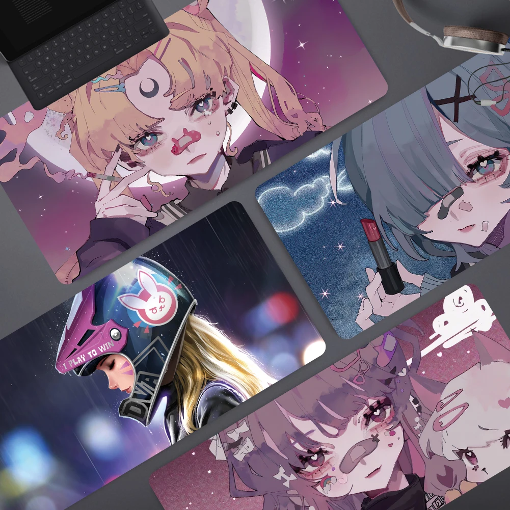 

Waterproof beautiful girl mouse pad desk pad oversized XXL laptop pad large gaming keyboard pad leather cushion desk pad writing