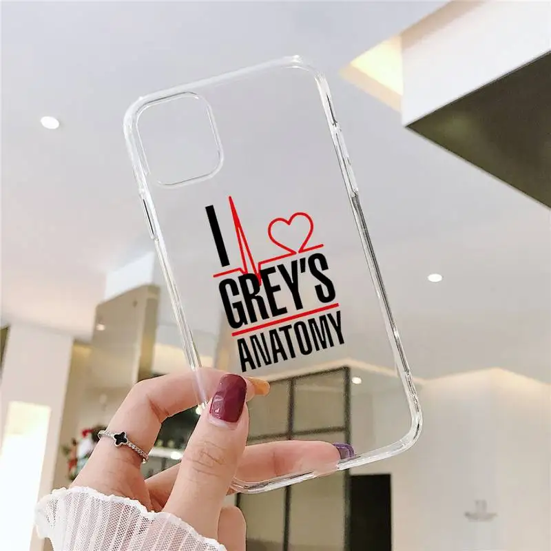 

Greys Anatomy Phone Case Clear Transparent for iPhone 11 12 mini pro XS MAX 8 7 6 6S Plus X 5S SE XR 2020