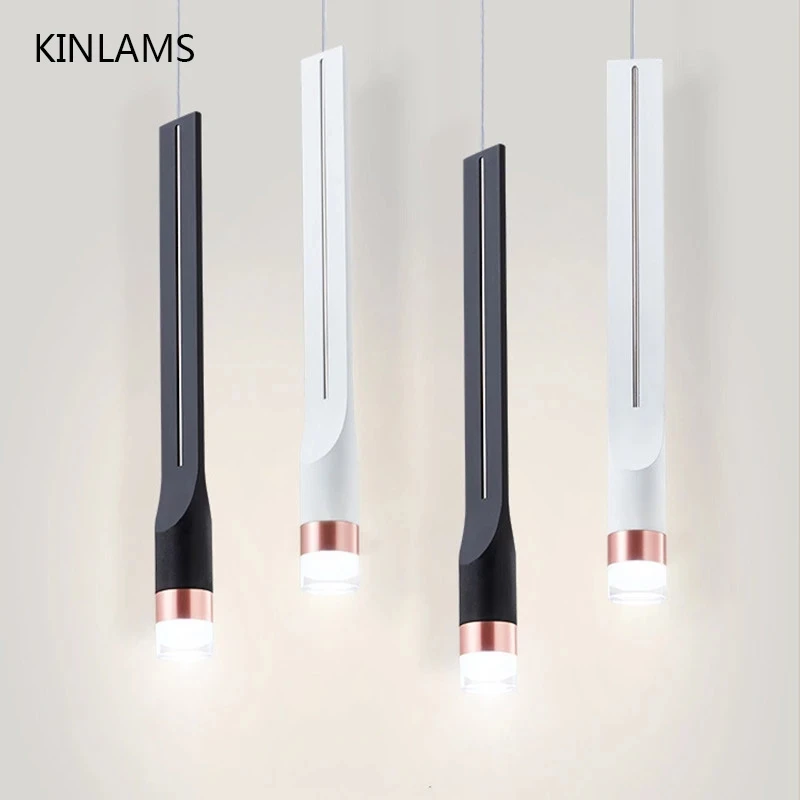 

Подвесные светильники, светодиодная лампа с поверхностным креплением, цилиндрический прожектор в скандинавском стиле, длинное искусство, креативный Ресторанный стол для бара