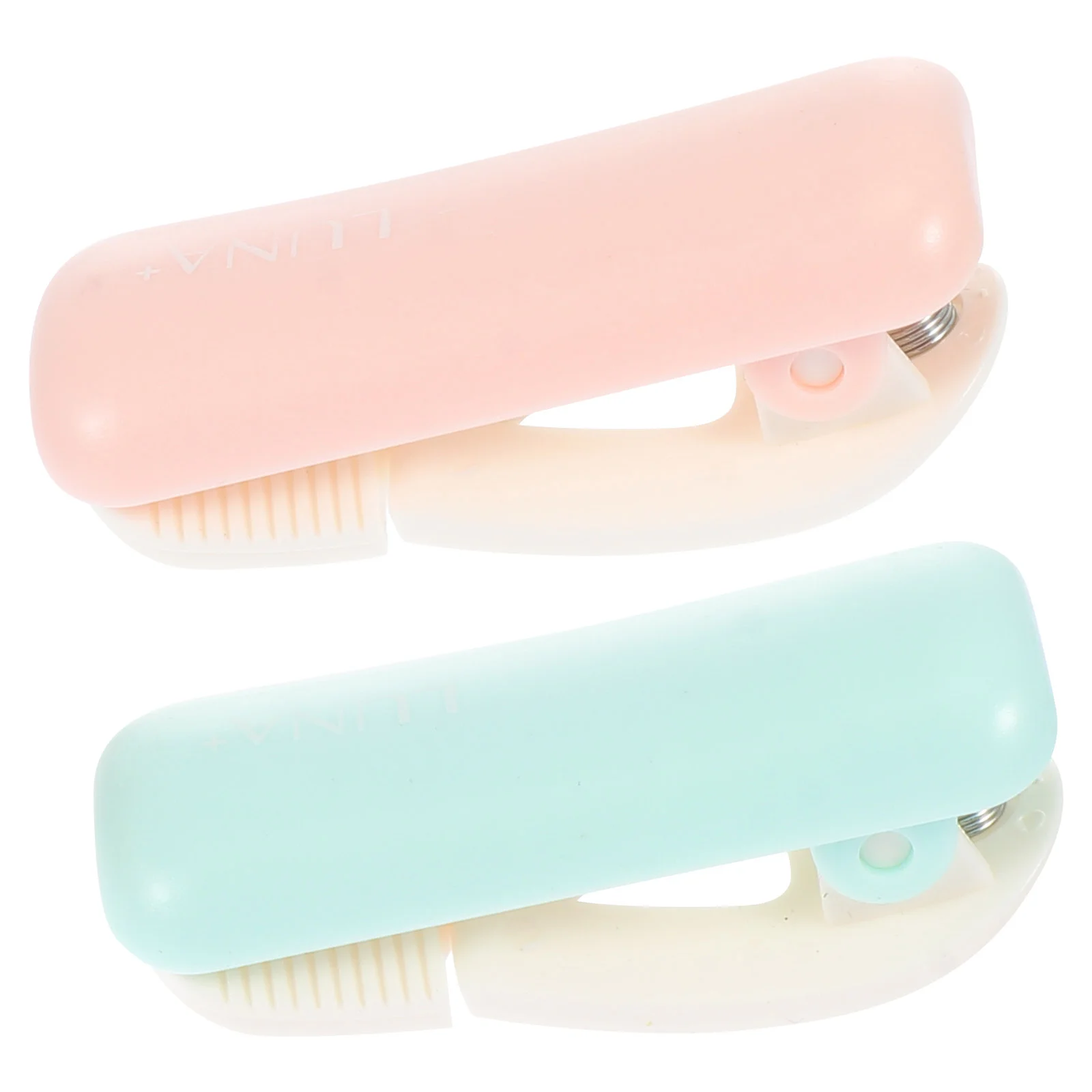 

2pcs Practical Tape Dispensers Tape Cutters Plastic Office Tape Cutting Clamps