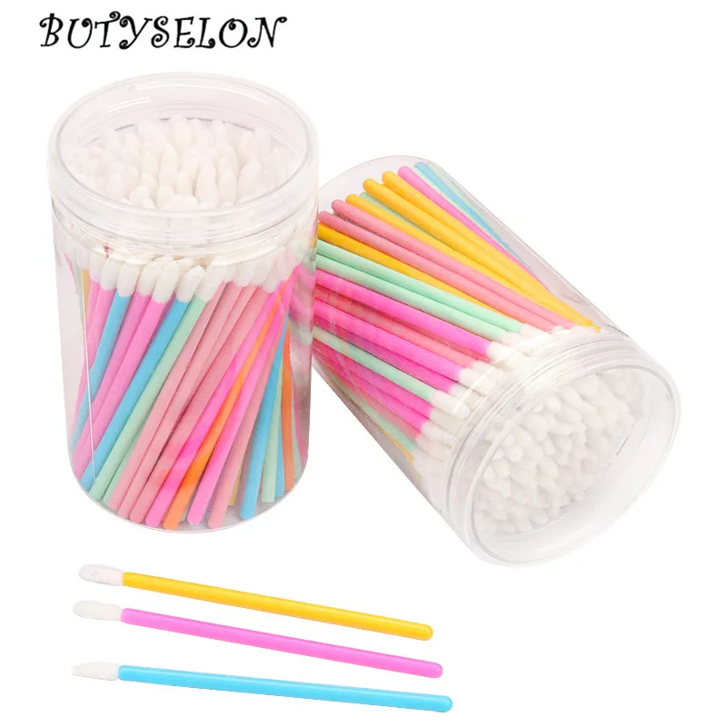

200Pcs Disposable Lip Brush Makeup Brushes Pen Lipstick gloss Mascara Wands Applicators Tool Cleaning Eyelash Extension Brush