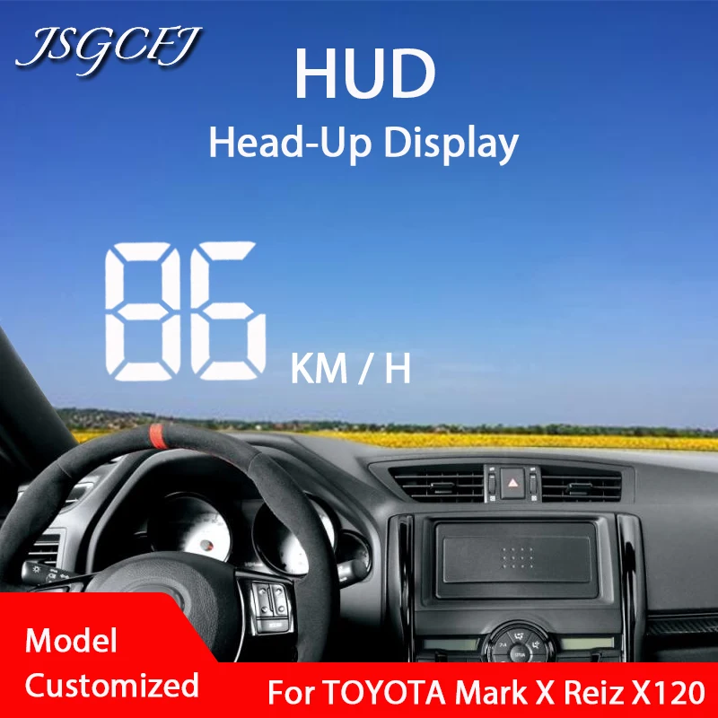 Car HUD Head Up Display Car Digital Speedometer Information Projector Racing For TOYOTA Mark X Reiz X120 2004~2009