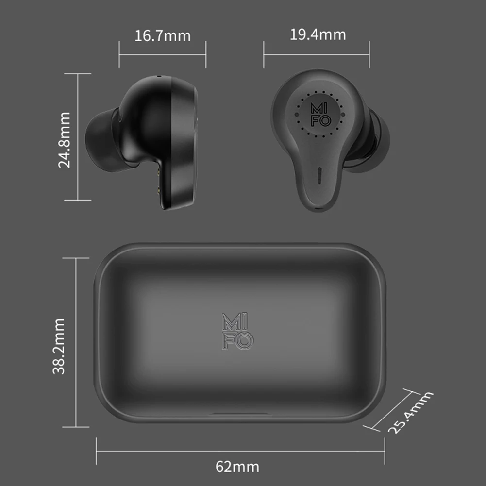 

MIFO O7 TWS Earbuds HiFi Bluetooth Wireless Mini In Ear Headphones Dual Mic Noise Cancelling IPX7 Waterproof Sports Earphones