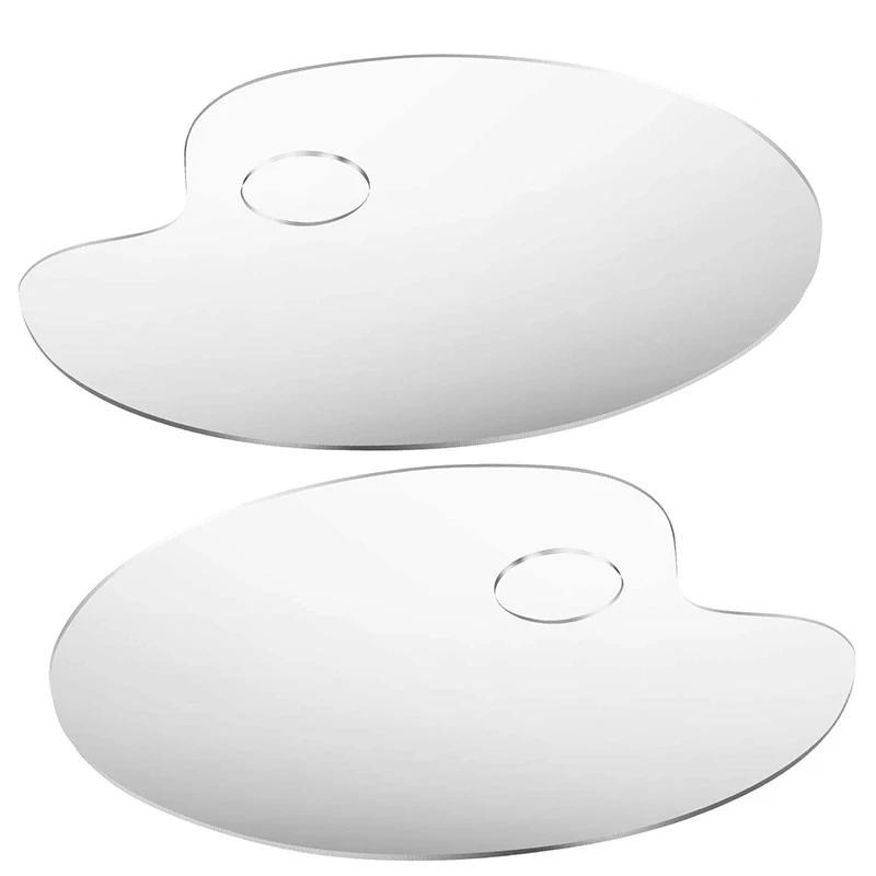 

HOT-2 Pack Clear Acrylic Paint Palette 10 x 6 Inches Art Palette for DIY Art Craft Painting