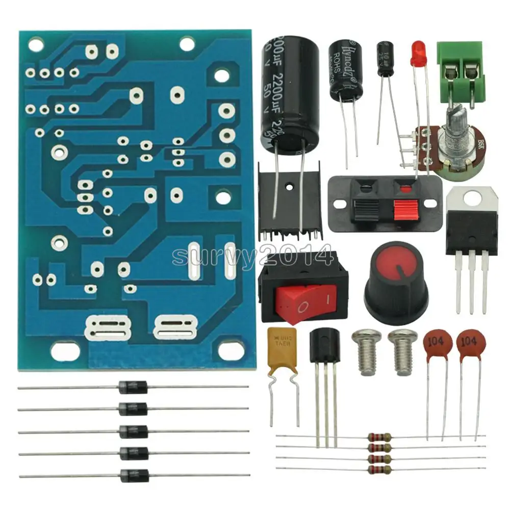 LM317 DC 5V 35V понижающий модуль питания AC/DC Регулируемый регулятор напряжения с