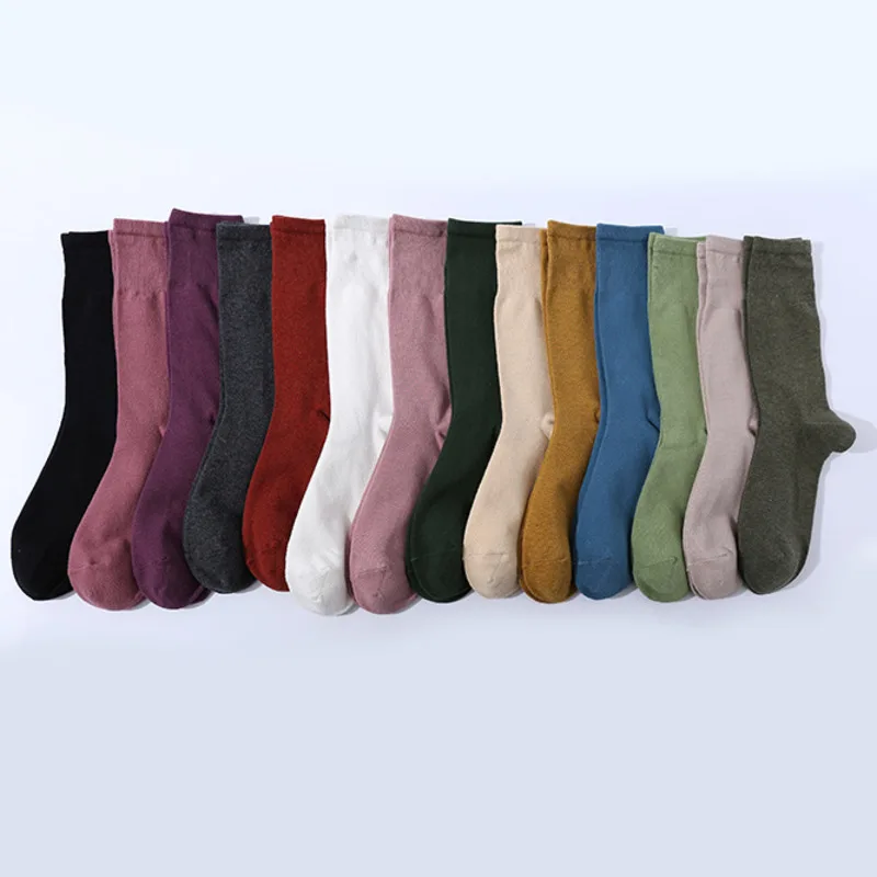 SP & CITY Basics однотонные вязаные зимние носки для женщин повседневные женские