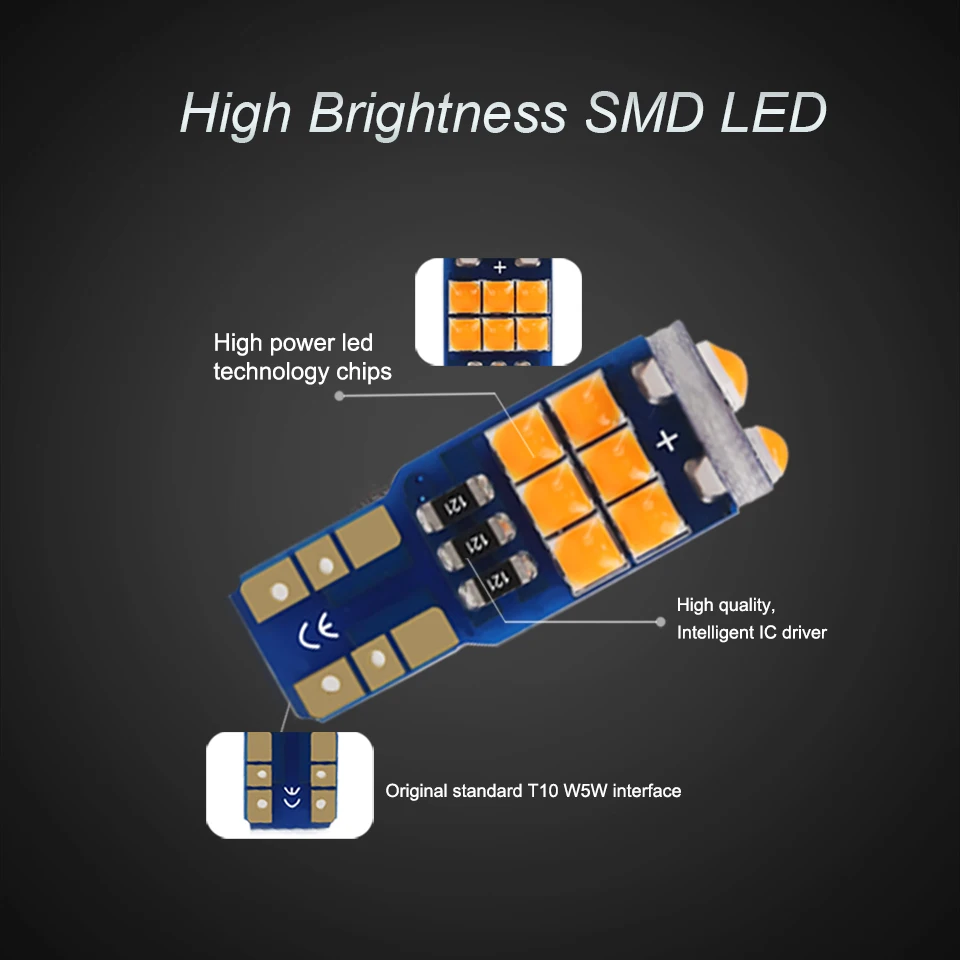 2 шт. светодиодные лампы W5W 3030SMD T10 12 В|Сигнальная лампа| |