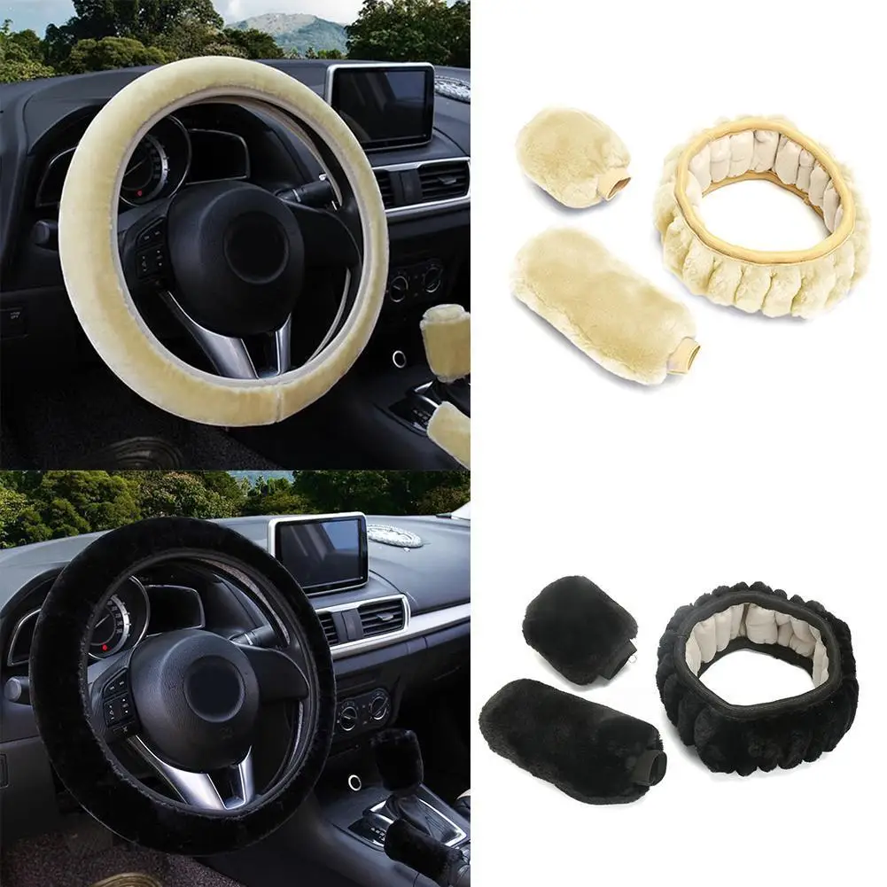 Универсальный руль Плюшевые Чехлы рулевого колеса автомобиля автомобиль ручной