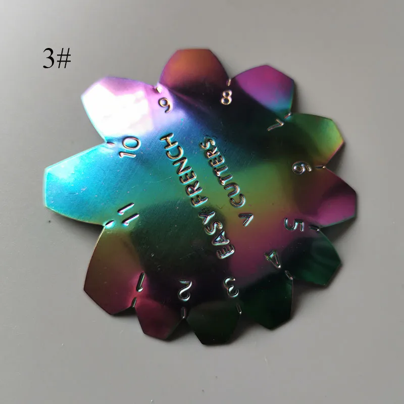 Трафарет XMQ для маникюра и нейл-арта инструмент французского V-образная улыбка