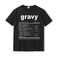 gravy funny christmas food nutrition facts t shirt mens wholesale tops tees cotton t shirt casual