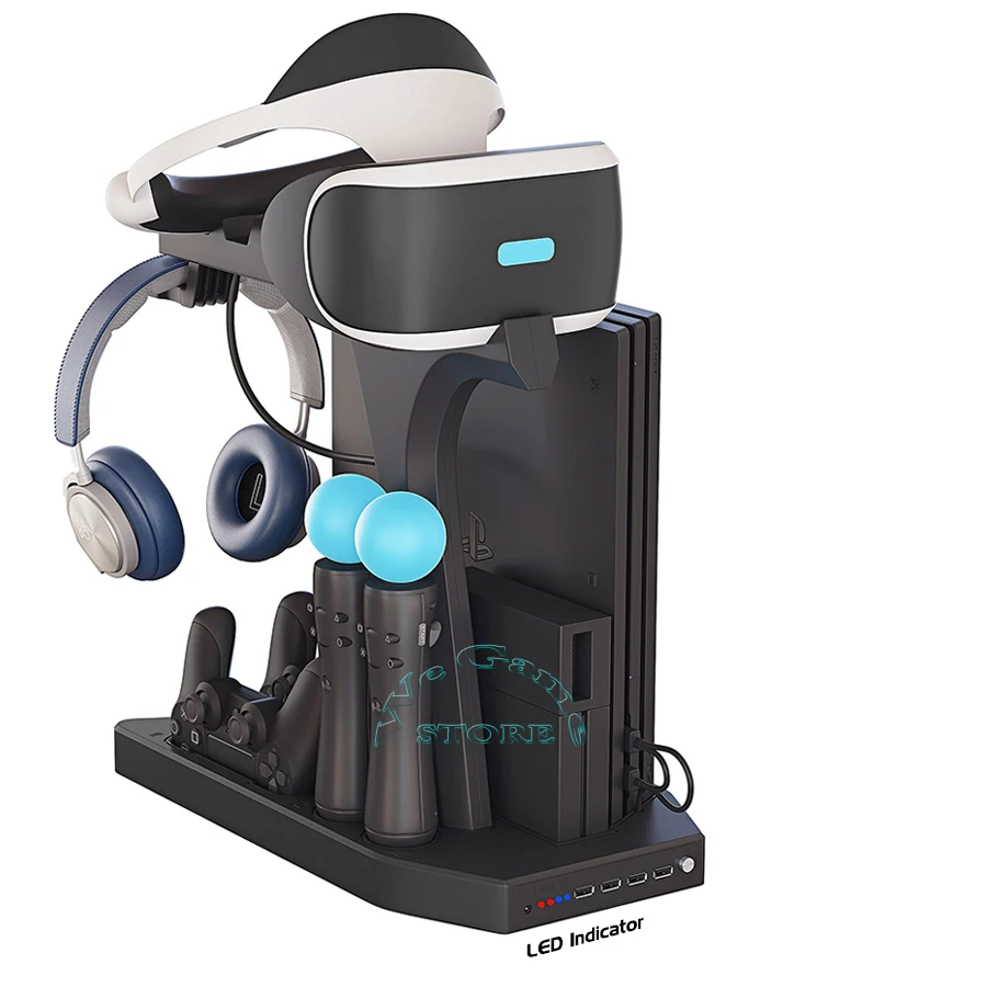 Подставка для контроллера PS 4 SLIM PRO витрина PSVR системы охлаждения PS4 с зарядным