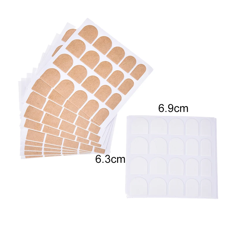 10 листов прозрачных ложных кончиков для ногтей двухсторонний клей Липкая лента