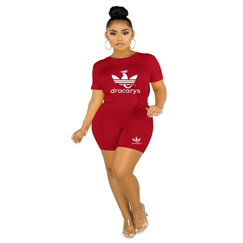 

2Pcs Women Active Set Short Solid Color Outfits Long Sleeve Round Neck T-shirt Side Pocket Biker Shorts Casual Style Clothes Set