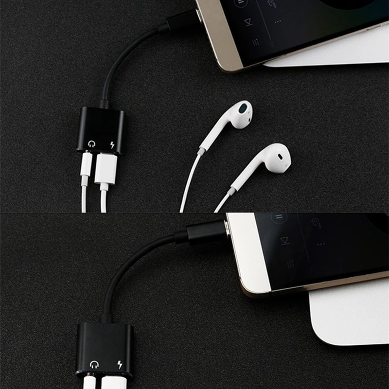 2 in1 Type-C to 3.5mm Headphone Jack Adaptor/Connector Charger Earphone Aux o &amp Charge Adaptor | Электроника
