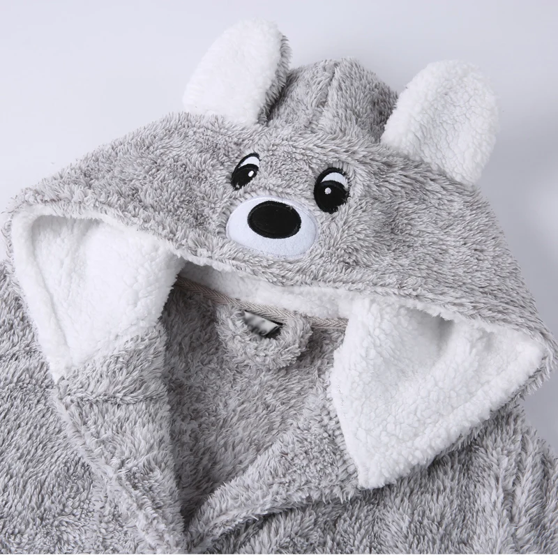 Новый Зимний банный халат для больших мальчиков Детская Фланелевая пижама с