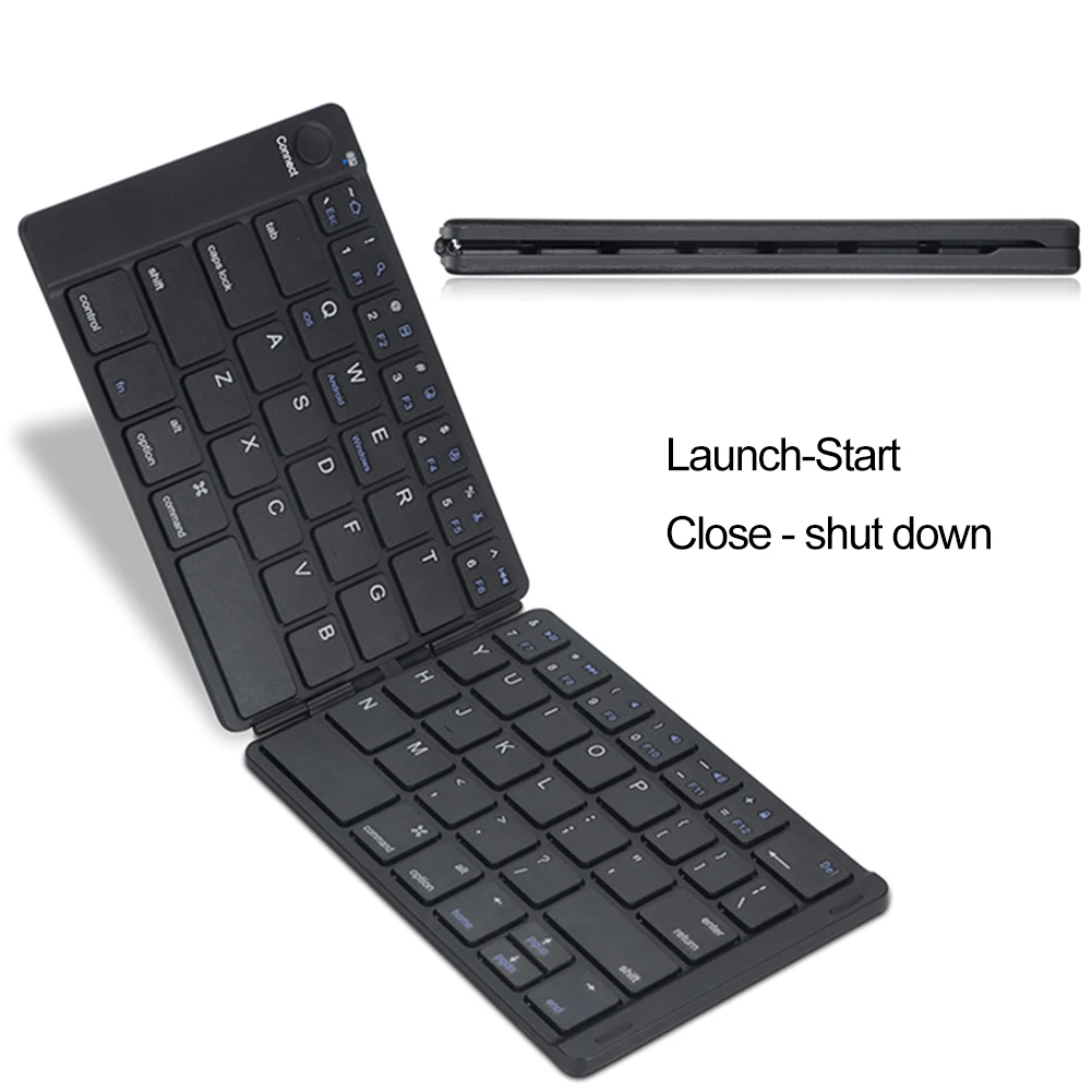 

Ultra-thin Desktop Portable Universal Wireless Foldable Lightweight Rechargeable Leather Cover Keyboard For Windows