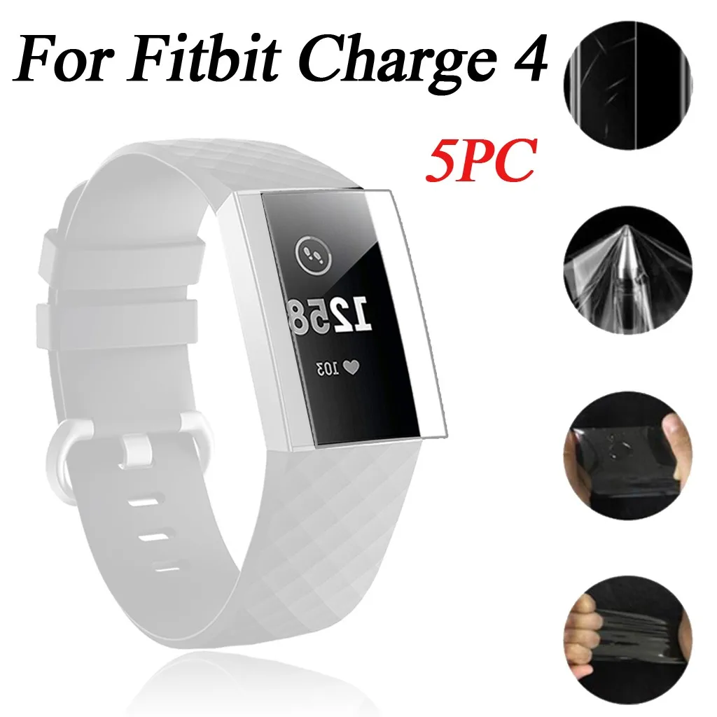 9H Взрывозащищенная защитная пленка из ТПУ HD с полным покрытием для Fitbit Charge 4
